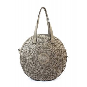 15■ Ovale Handtasche Ledertasche für Damen aus geflochtene Leder 